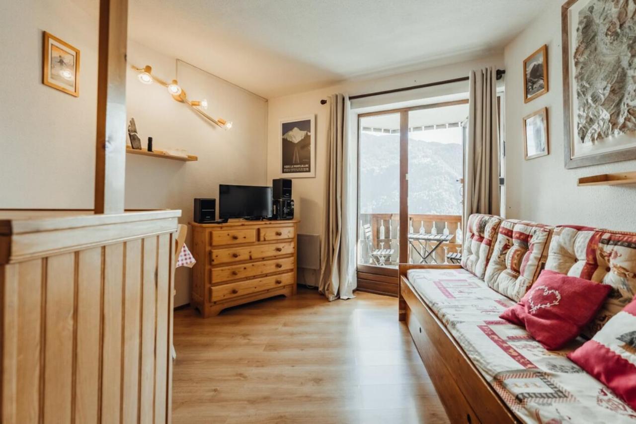 Furnished Studio At The Foot Of The Slopes With A Balcony & Mountains View Daire Saint-Gervais-les-Bains Dış mekan fotoğraf